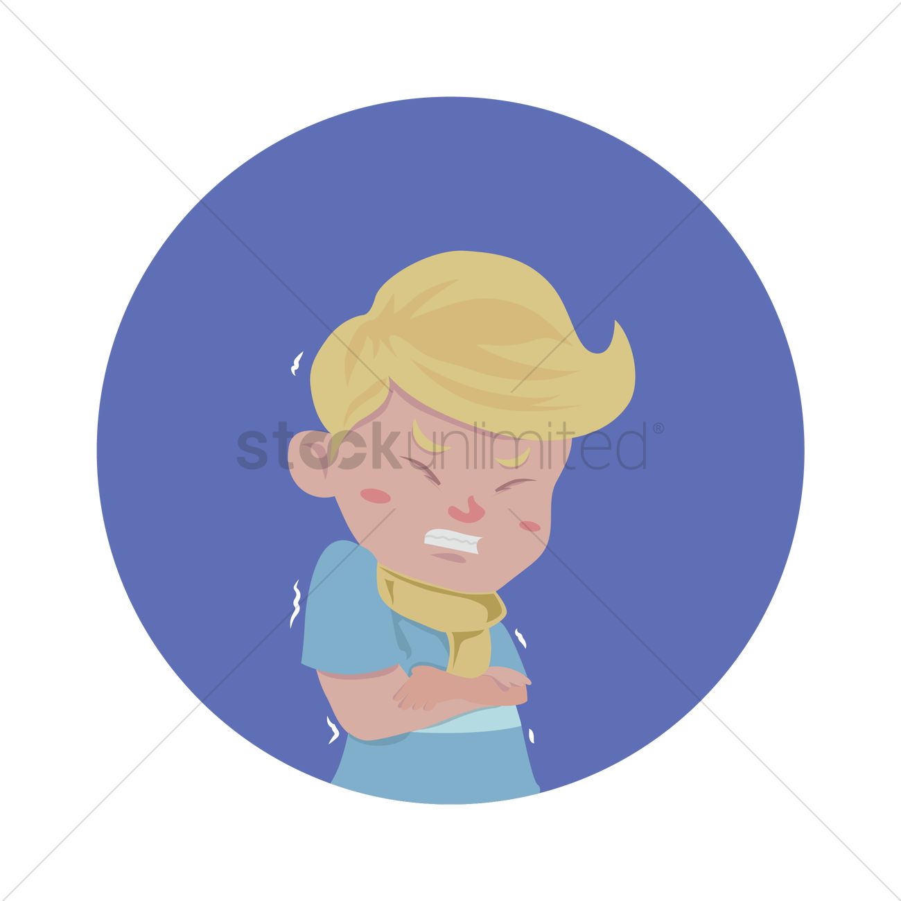 1300x1300 Boy Having A Cold Vector Image