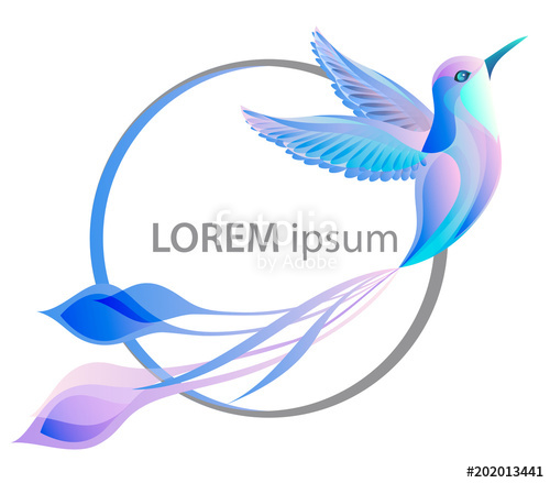 500x439 Hummingbird Vector Illustration Of Colibri Bird Stock Image