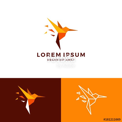 500x500 Bird Colibri Hummingbird Geometric Stock Image And Royalty Free