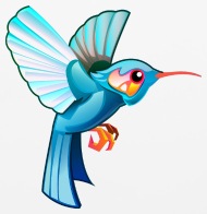 190x196 Bird Colibri Fly Wildlife Vector Clip Art Children Mouse Pad