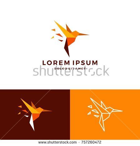 450x470 Bird Colibri Hummingbird Geometric Shattered Fractal Fraction