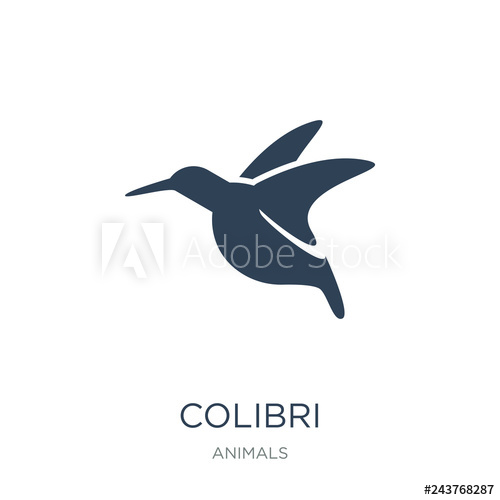 500x500 Colibri Icon Vector On White Background, Colibri Trendy Filled I