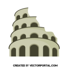 230x230 Colosseum Vector Image