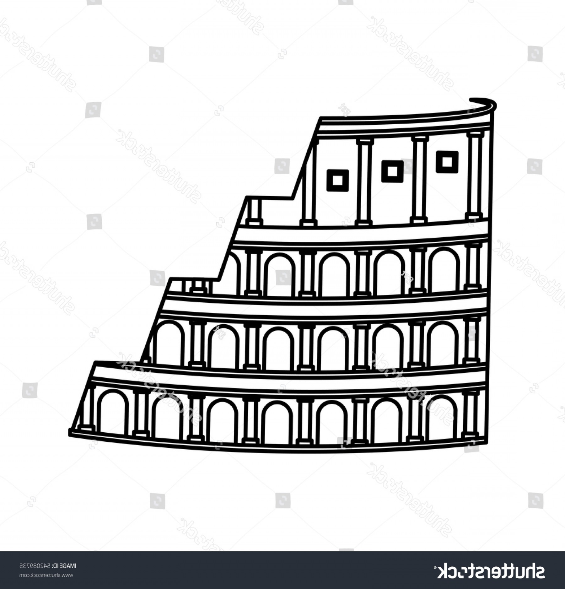 1800x1876 Coliseum Roman Isolated Icon Vector Illustration Soidergi