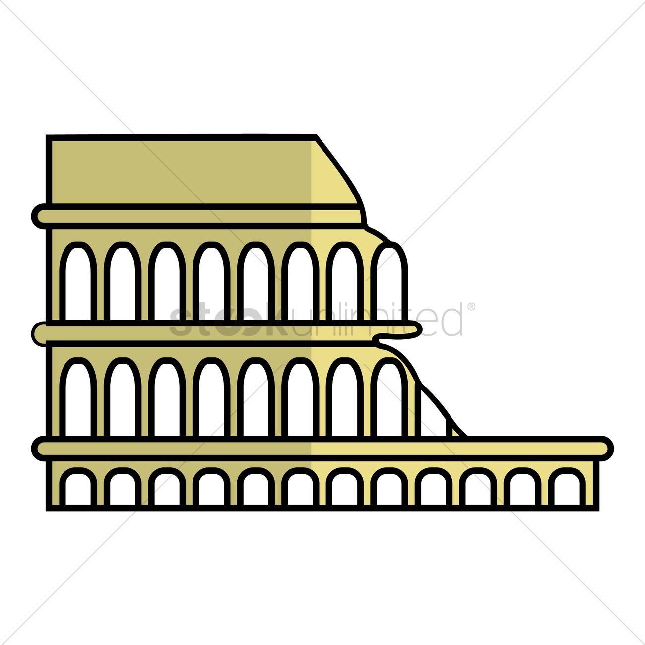 1300x1300 Rome Coliseum Vector Image