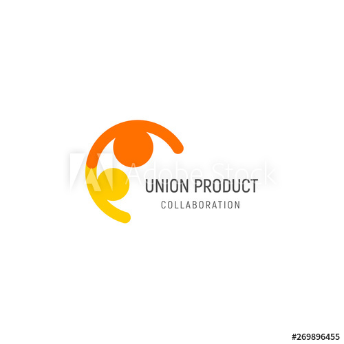500x500 Isolated Union Illustration Friendly People Holding Hands Logo