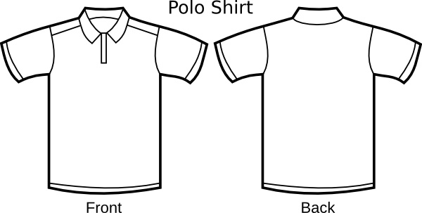 600x303 Polo Shirt Template Clip Art Free Vector In Open Office Drawing
