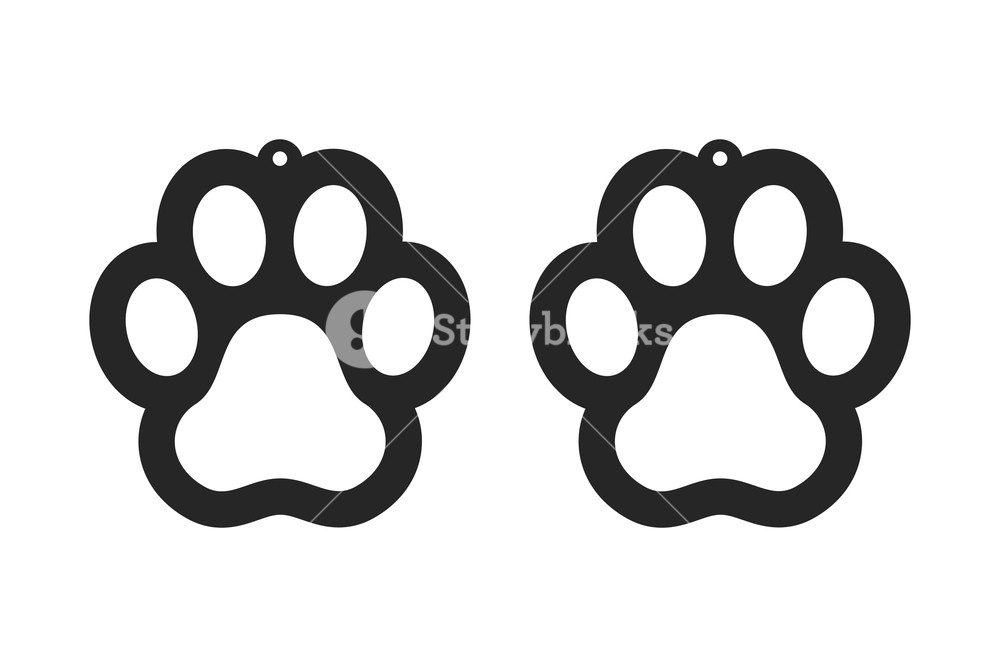 1000x667 Paw Earrings Dog Tag For Collar Laser Cut Template Jewelry