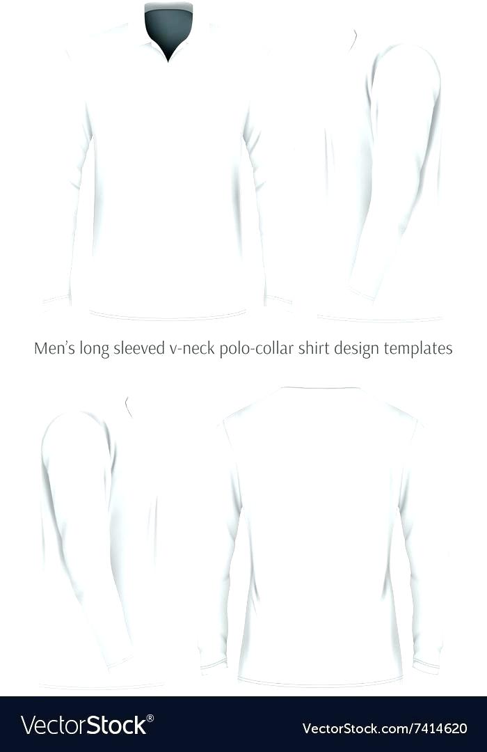 700x1080 Plain White Polo Shirt Template Collar Tee Design Back Men Long