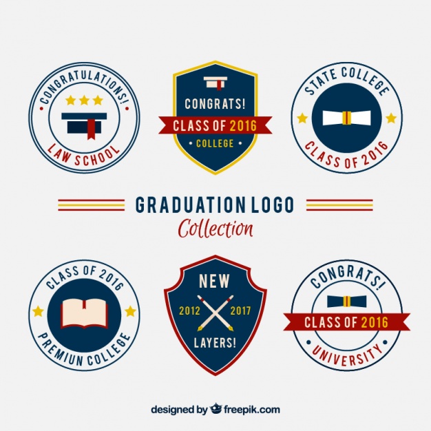 626x626 College Logos Set In Vintage Style Vector Free Download