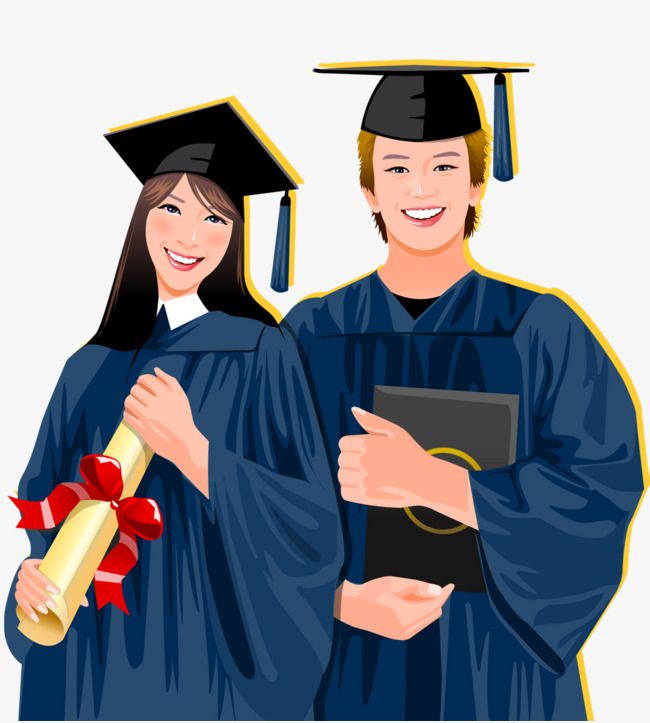 650x723 Hand Drawn Graduation Wear Bachelors Clothing Student Vector
