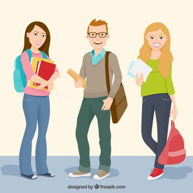626x626 Happy University Students Vector Free Download