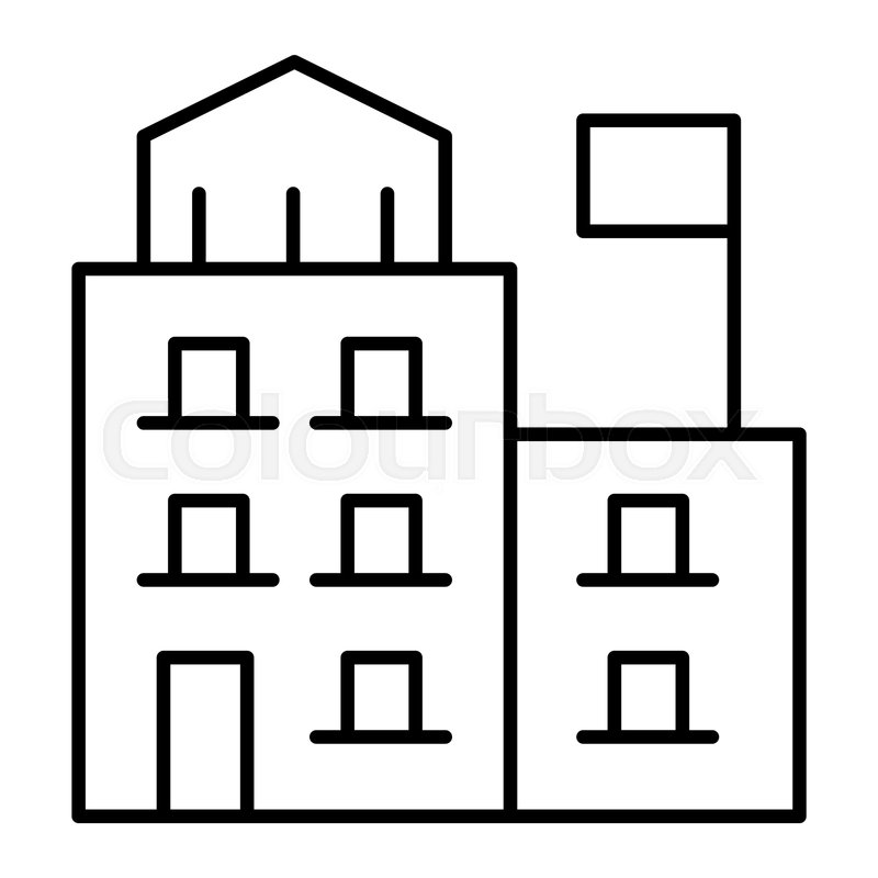 800x800 University Thin Line Icon College Stock Vector Colourbox