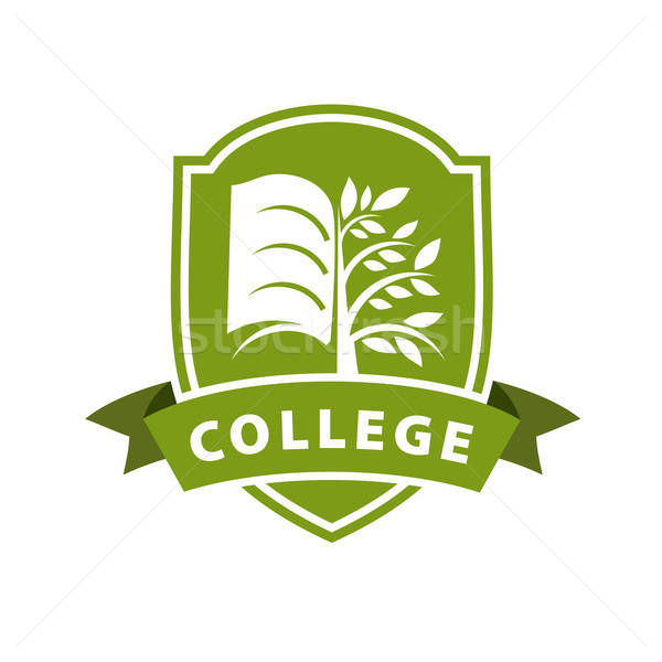 600x600 Vector Logo Tree And The Book For College Vector Illustration