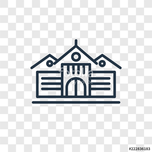 500x500 College Vector Icon Isolated On Transparent Background, College