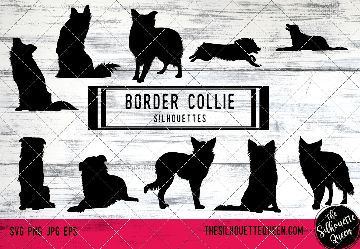 Border Collie Vector Silhouettes 1188x822 Border Collie Vector Silhouettes