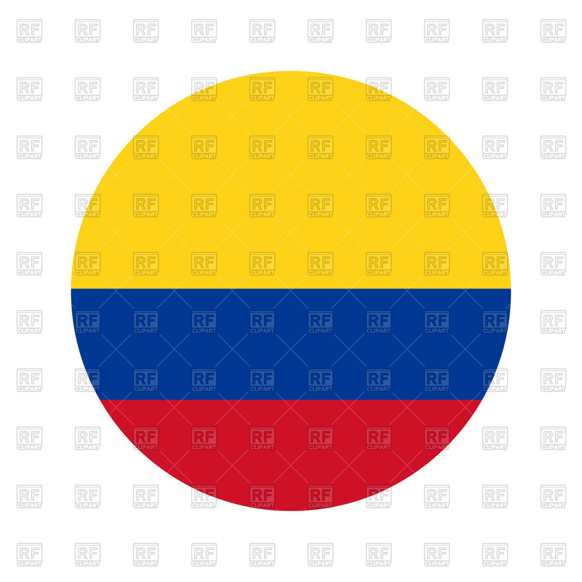 1200x1200 Colombia Circle Flag Vector Image Of Signs, Symbols, Maps