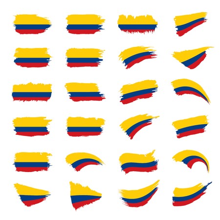 450x450 Colombia Flag, Vector Illustration Royalty Free Vector Graphics