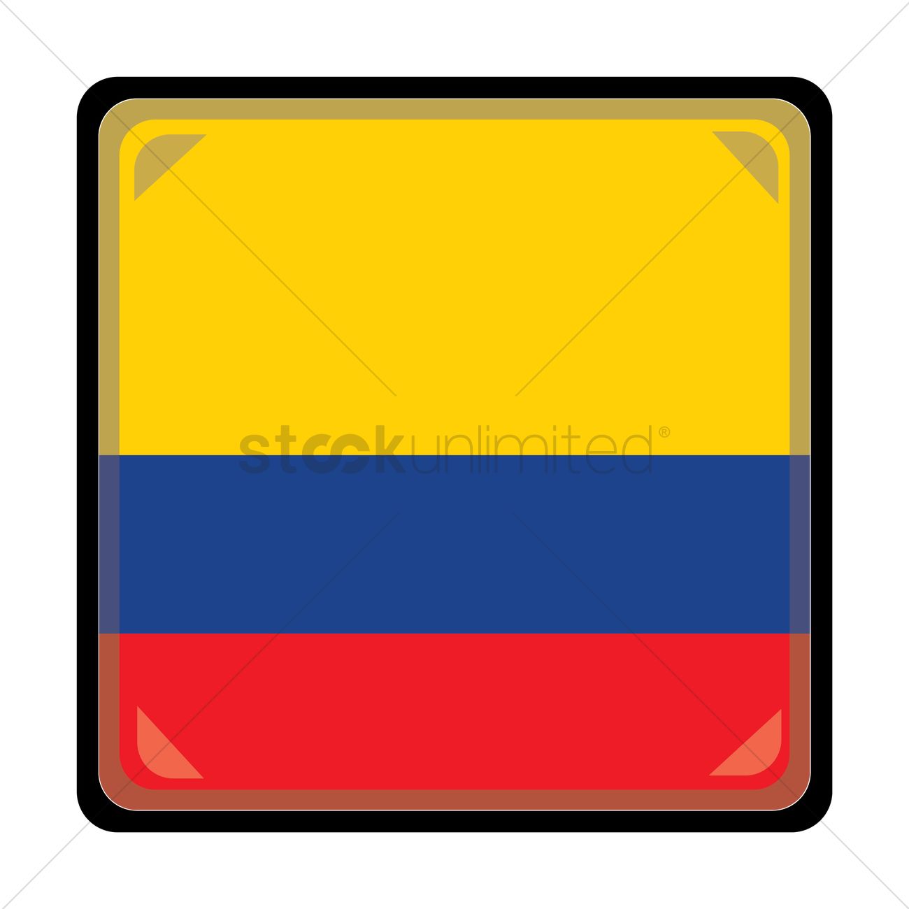 1300x1300 Colombia Flag Vector Image