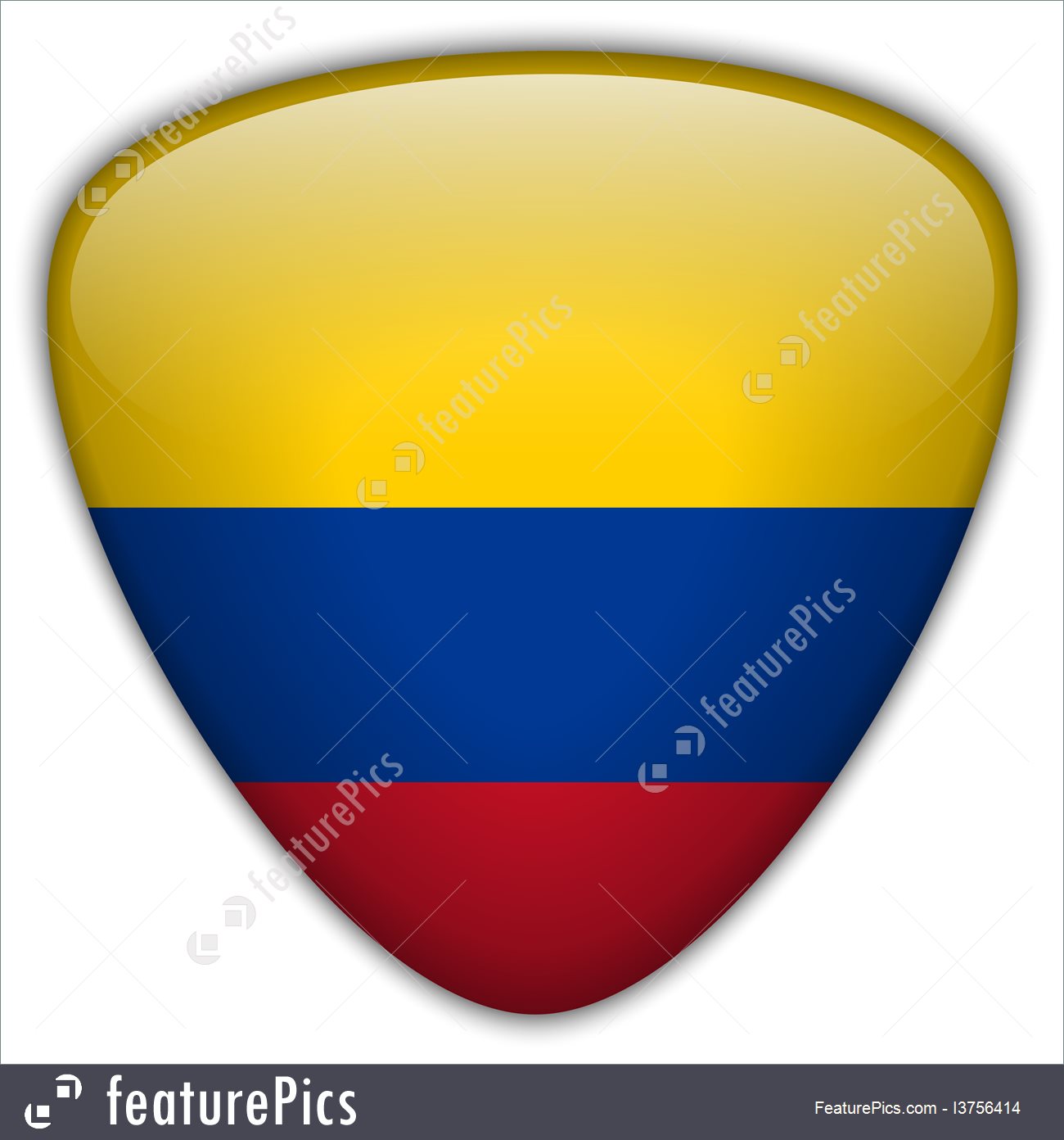 1300x1392 Flags Colombia Flag Glossy Button