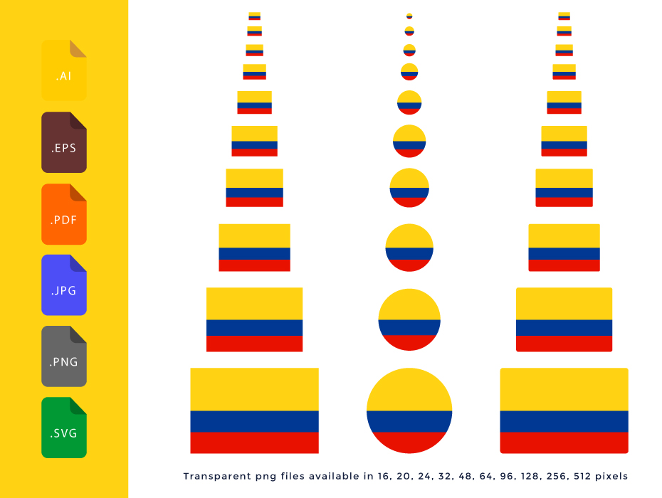 930x700 Colombia Flag Vector Frebers