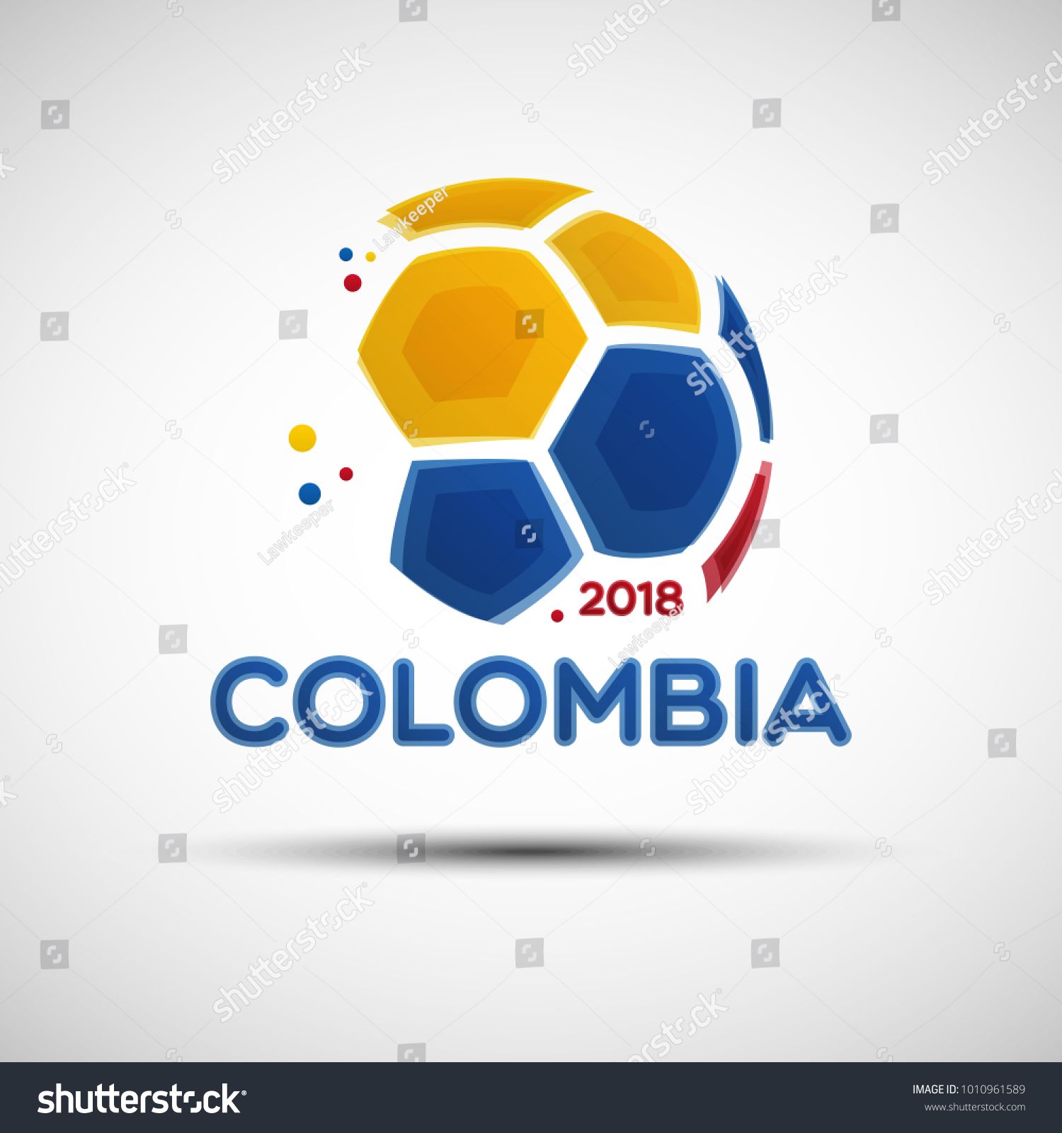 1500x1600 Football Championship Banner Flag Of Colombia Vector