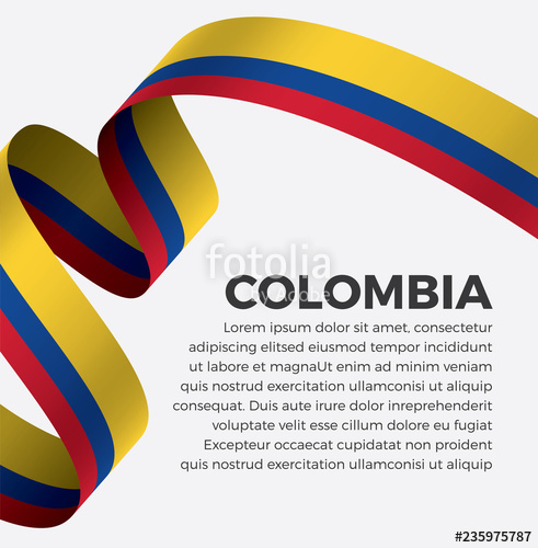 491x500 Colombia Flag, Vector Illustration On A White Background Stock