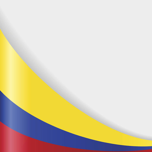 600x600 Colombian Flag Background Vector Illustration Art Print