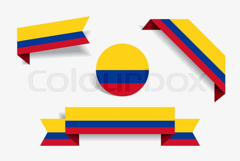 800x539 Colombian Flag Stickers And Labels Stock Vector Colourbox