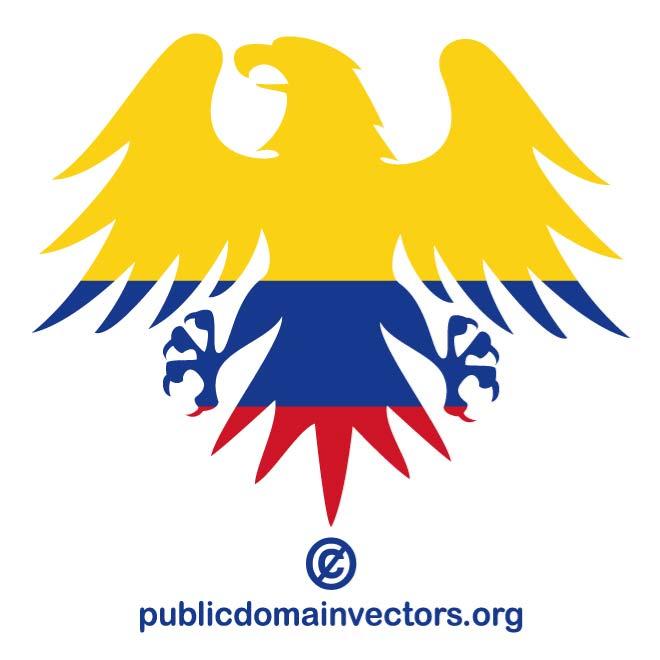 660x660 Eagle With Colombian Flag Vector