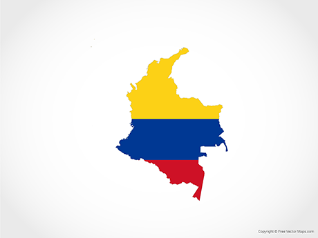460x345 Vector Maps Of Colombia Free Vector Maps