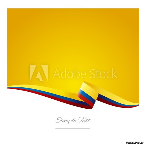 500x500 Abstract Color Background Colombian Flag Vector