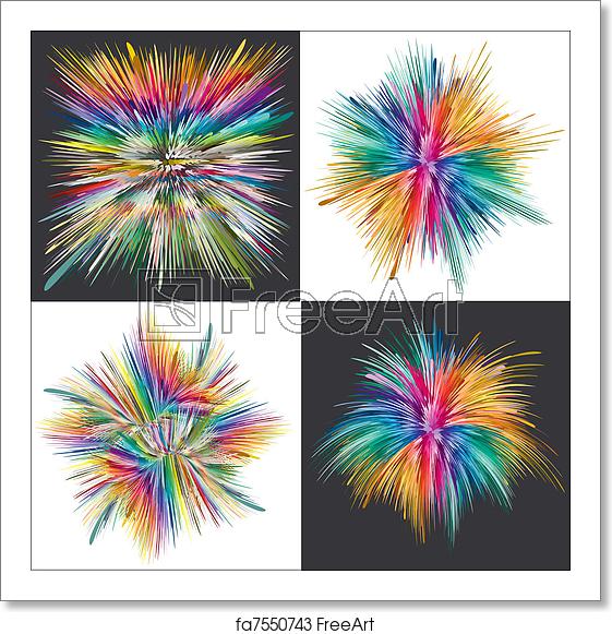 Free Art Print Of Color Explosion, Vector Art Set Of Four Vector 561x581 Free Art Print Of Color Explosion, Vector Art Set Of Four Vector