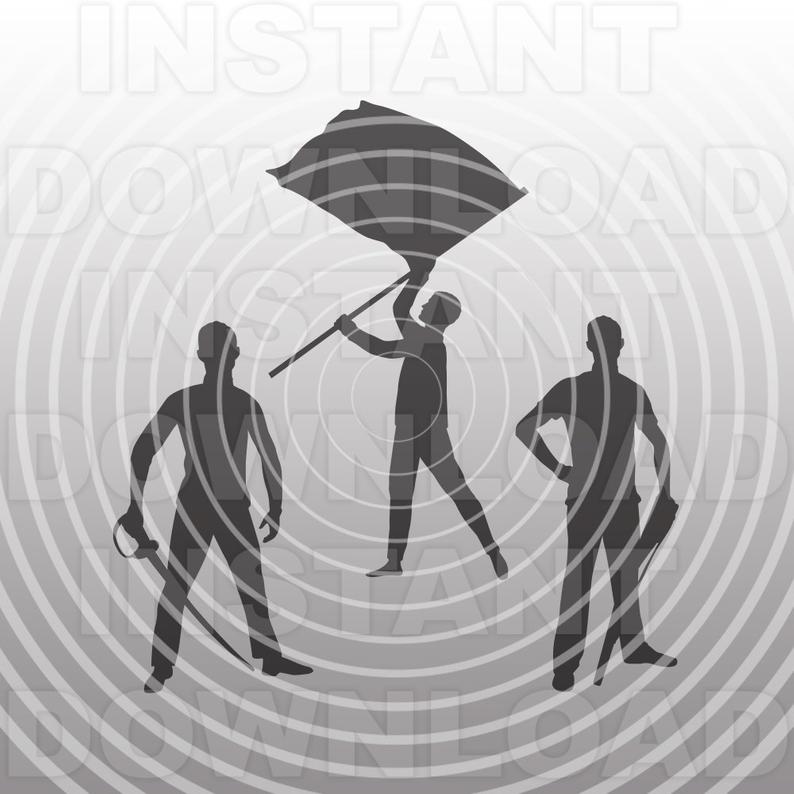 794x794 Male Color Guard Filemarching Band Vector Art For Etsy