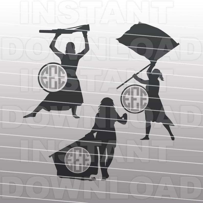 794x794 Marching Band Color Guard Circle Monogram Cricut Etsy