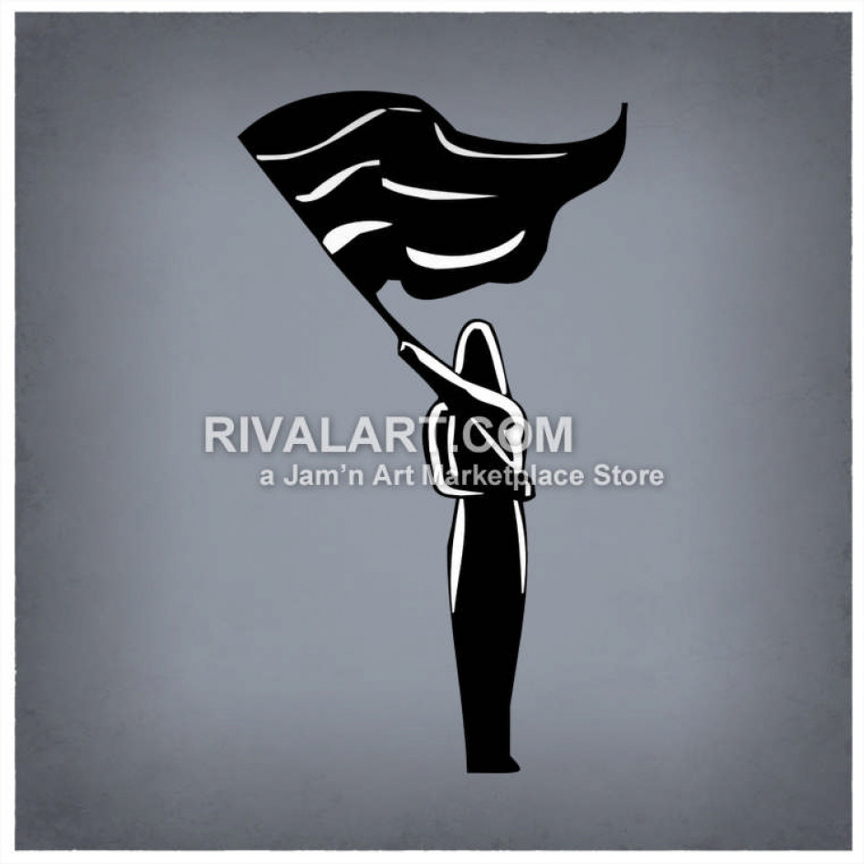 946x946 Marching Band Flag Color Guard Drill Team Graphic