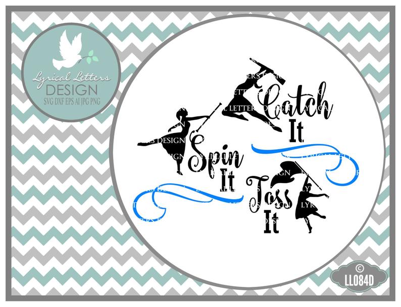 794x609 Color Guard Catch It Spin It Toss It D Vector Etsy