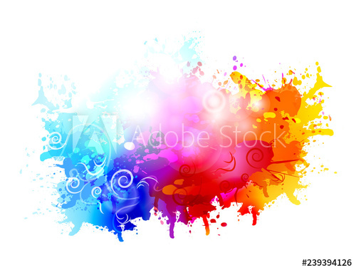 Abstract Color Splash Vector Painting 500x379 Abstract Color Splash Vector Painting