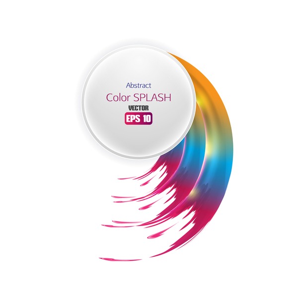 Abstract Color Splash With White Circles Background Vector 600x600 Abstract Color Splash With White Circles Background Vector