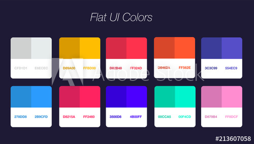 Set Of Colorful Trendy Flat Color Template Collection Palette 500x283 Set Of Colorful Trendy Flat Color Template Collection Palette
