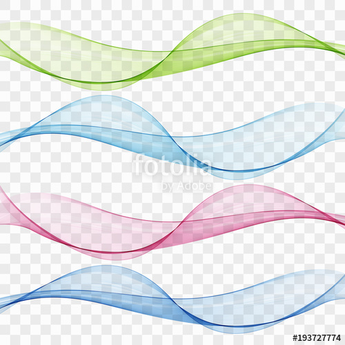500x500 Abstract Smooth Color Wave Vector Set On Transparent Background