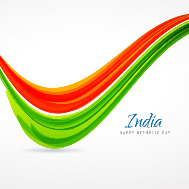 626x626 Indian Tricolor Wave Vector Free Download