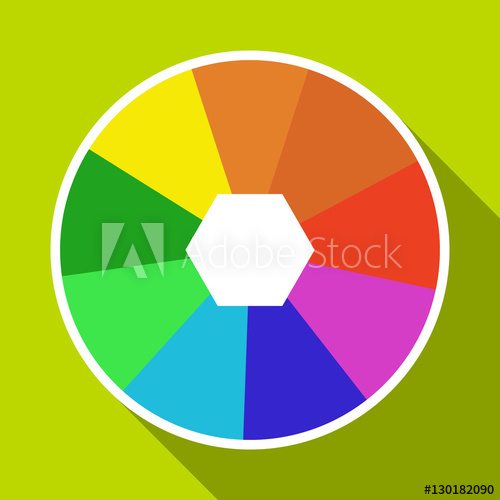 500x500 Color Wheel Icon Flat Illustration Of Color Wheel Vector Icon
