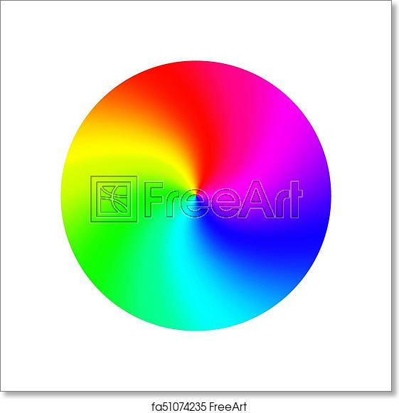 561x581 Free Art Print Of Color Wheel Vector Abstract Colorful Rainbow