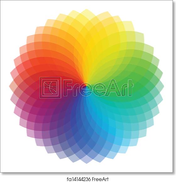 561x581 Free Art Print Of Color Wheel Background Vector Illustration