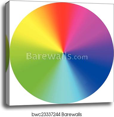 382x390 Vector Illustration Of Color Wheel, Canvas Print Barewalls