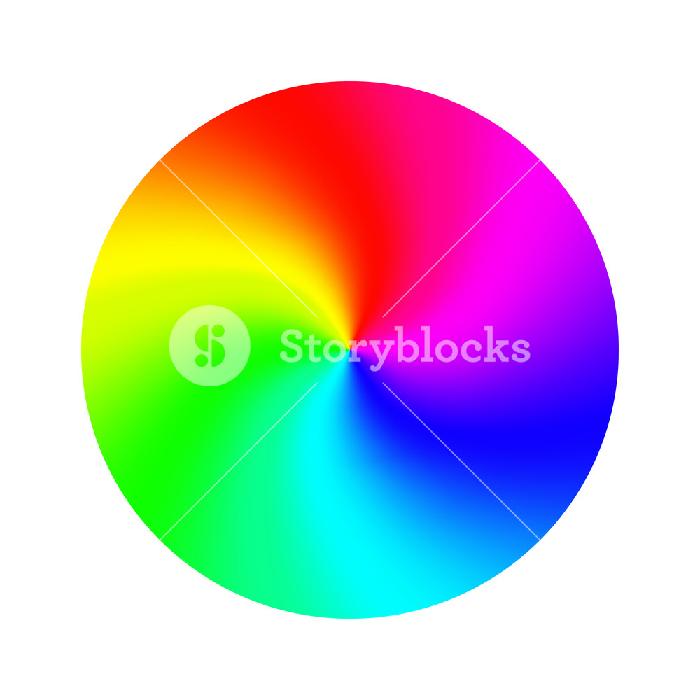 1000x1000 Color Wheel Vector Abstract Colorful Rainbow Circle Isolated