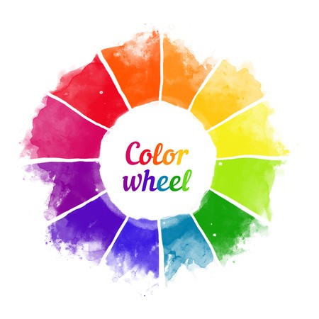 450x450 Handmade Color Wheel Isolated Watercolor Spectrum Vector