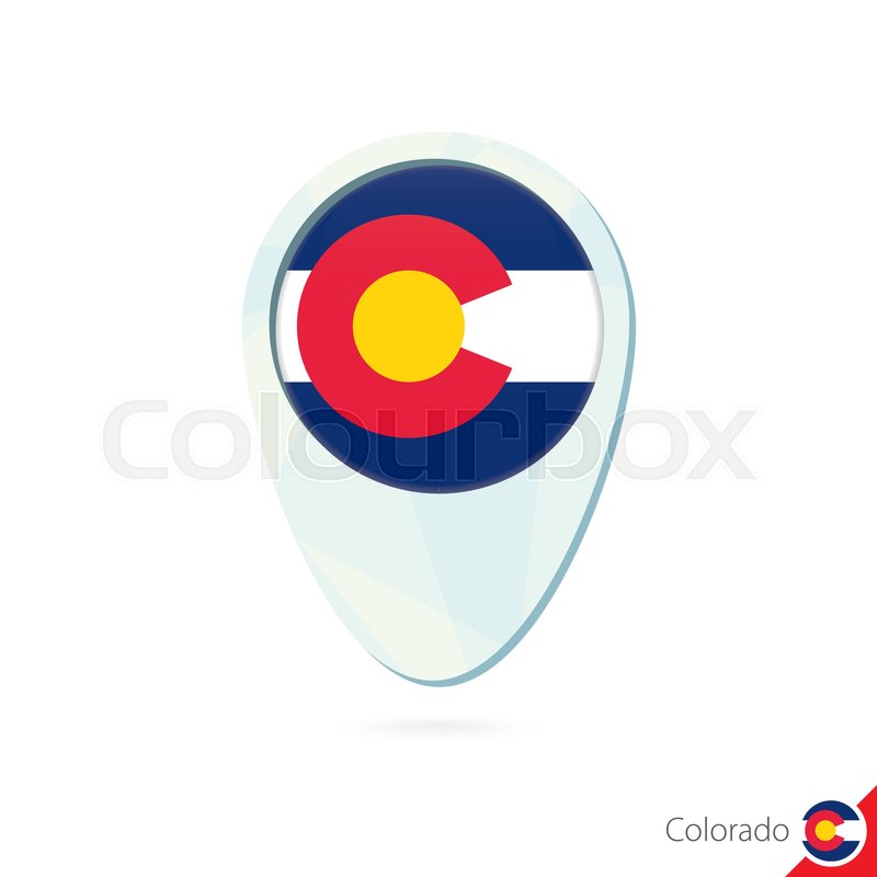 800x800 Usa State Colorado Flag Location Map Stock Vector Colourbox