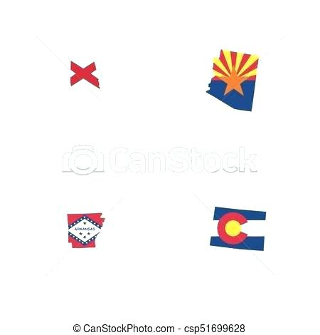 450x470 Colorado Flag Clipart Vector